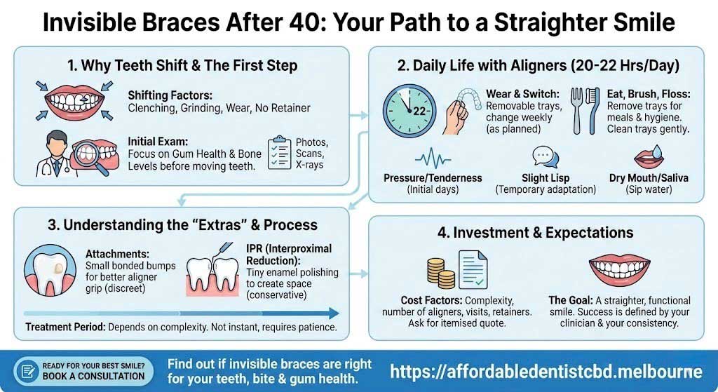Invisible braces for adults over 40 improving smiles discreetly comfortably
